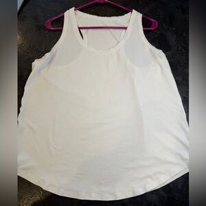 lululemon athletica White Scoop Neck Tank Top